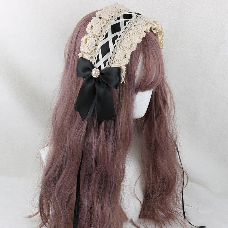 Japanese soft girl Lolita lace headdress