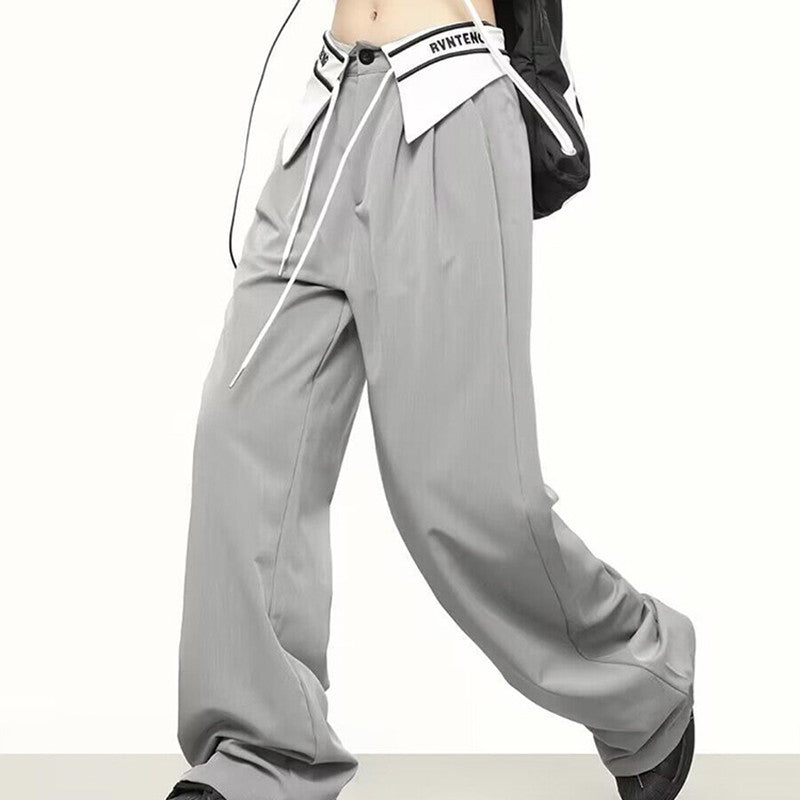 Spicy Girls' Street Waist Fold Out And Drop Down Suit Pants