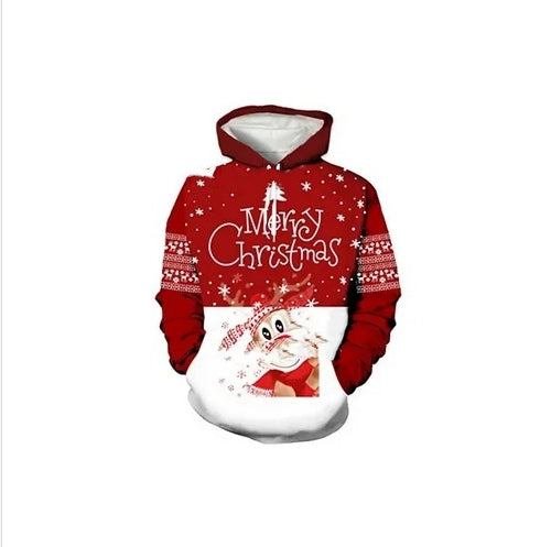 Christmas Men's And Women's Autumn And Winter Hooded Pullover
