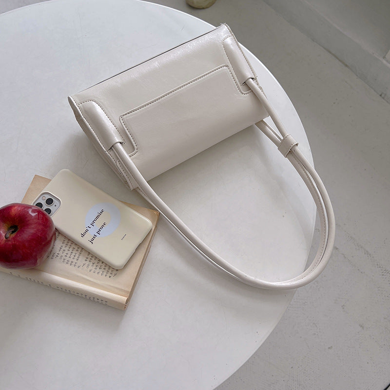 Baguette Bag Clamshell One Shoulder Niche Design All-match Texture Underarm Bag Female