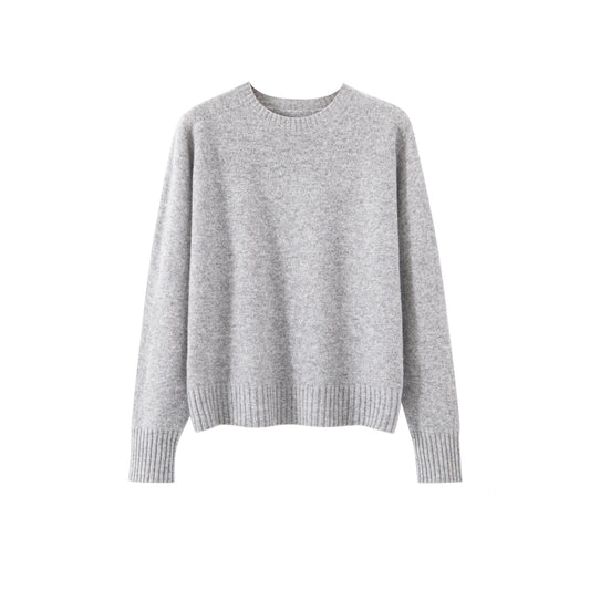 Crew-neck Long-sleeve Top Relaxed-fit Base Layer Effortless Laid-back Style