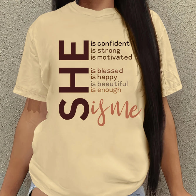 European And American Digital Printing Casual Round Neck T-shirt