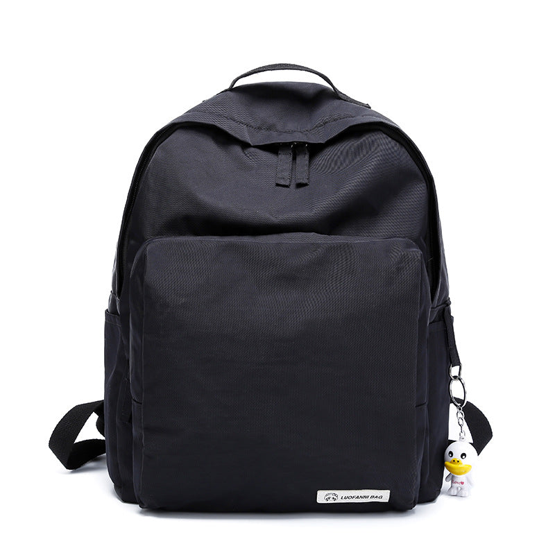 Solid color waterproof oxford casual backpack