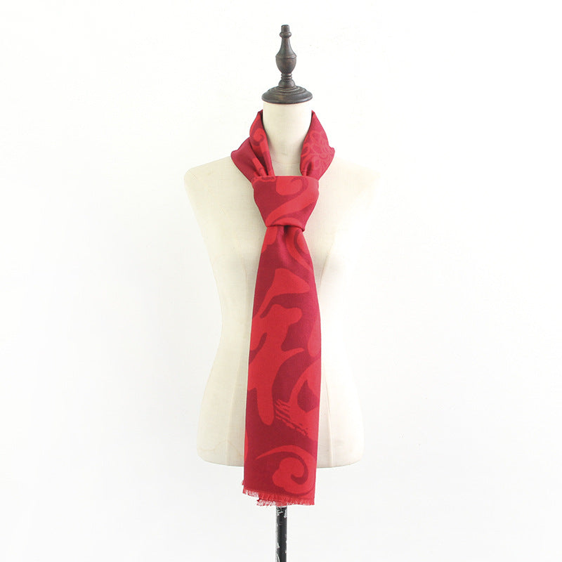 Big red annual celebration warm scarf