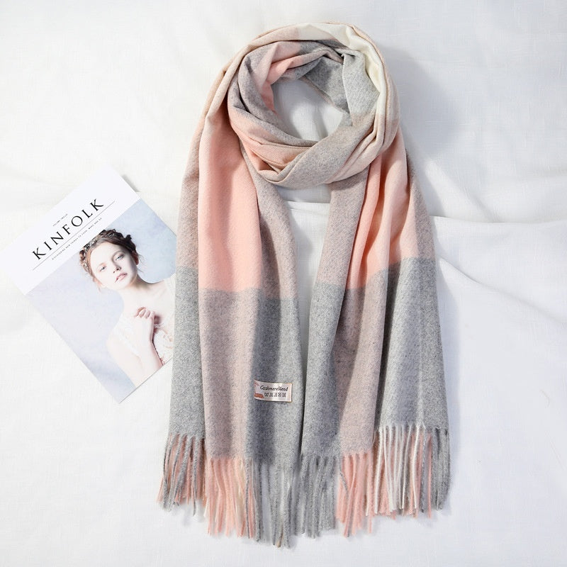 Women's Fashion Casual Cashmere Plaid Scarf