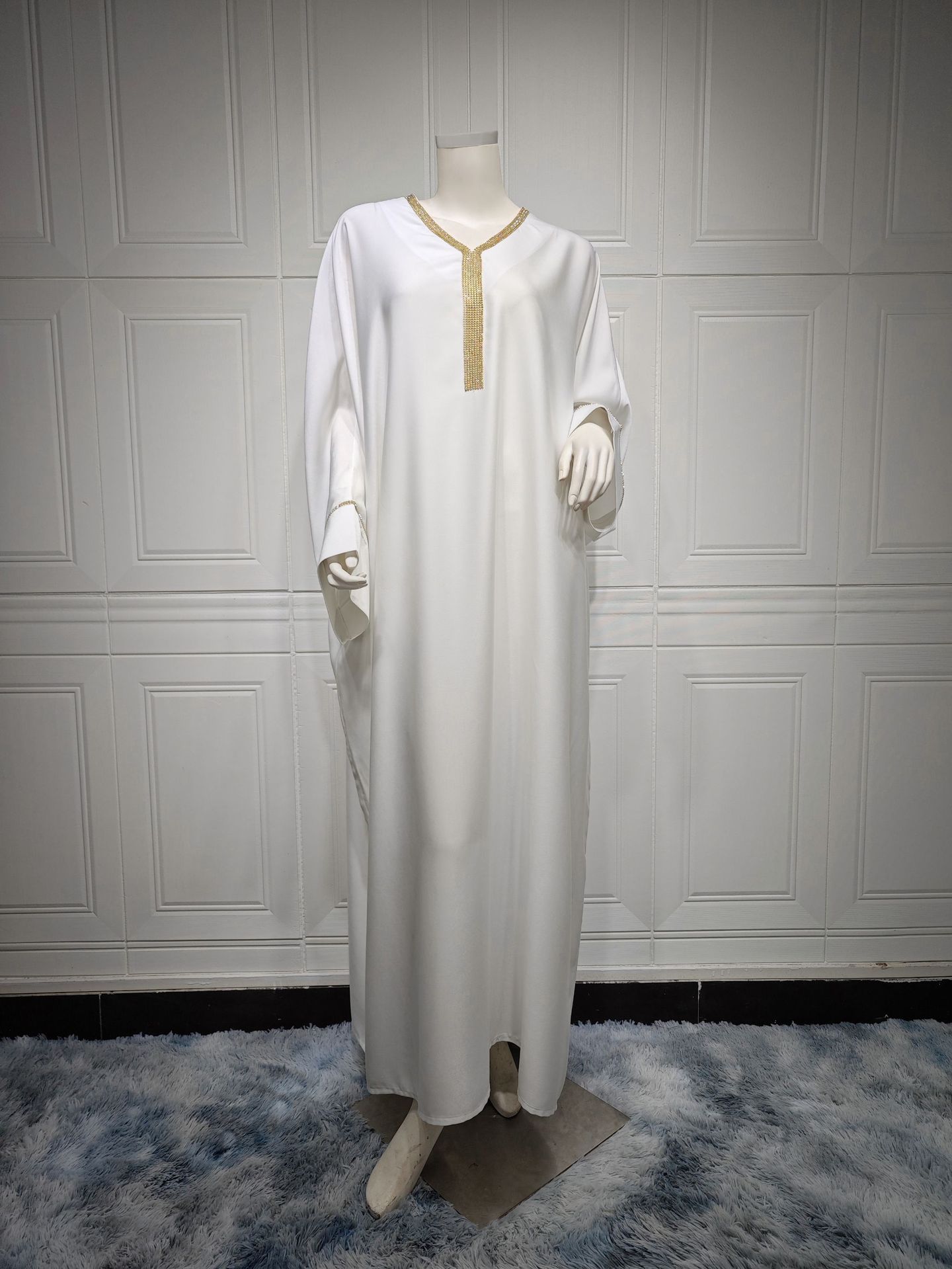 Dame Fashion Kjole Flagermusærme Kaftan