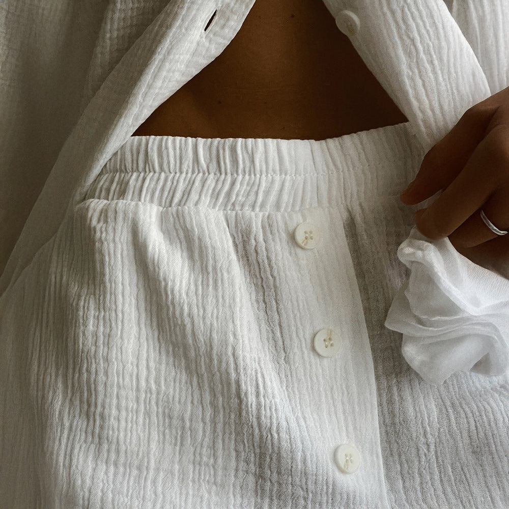 Langærmet langbenet pyjamas todelt nattøj