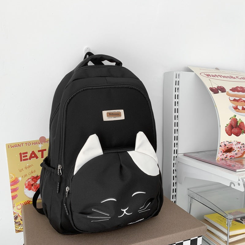 Japanese Cute Cat College Style Large Capacity Schoolbag