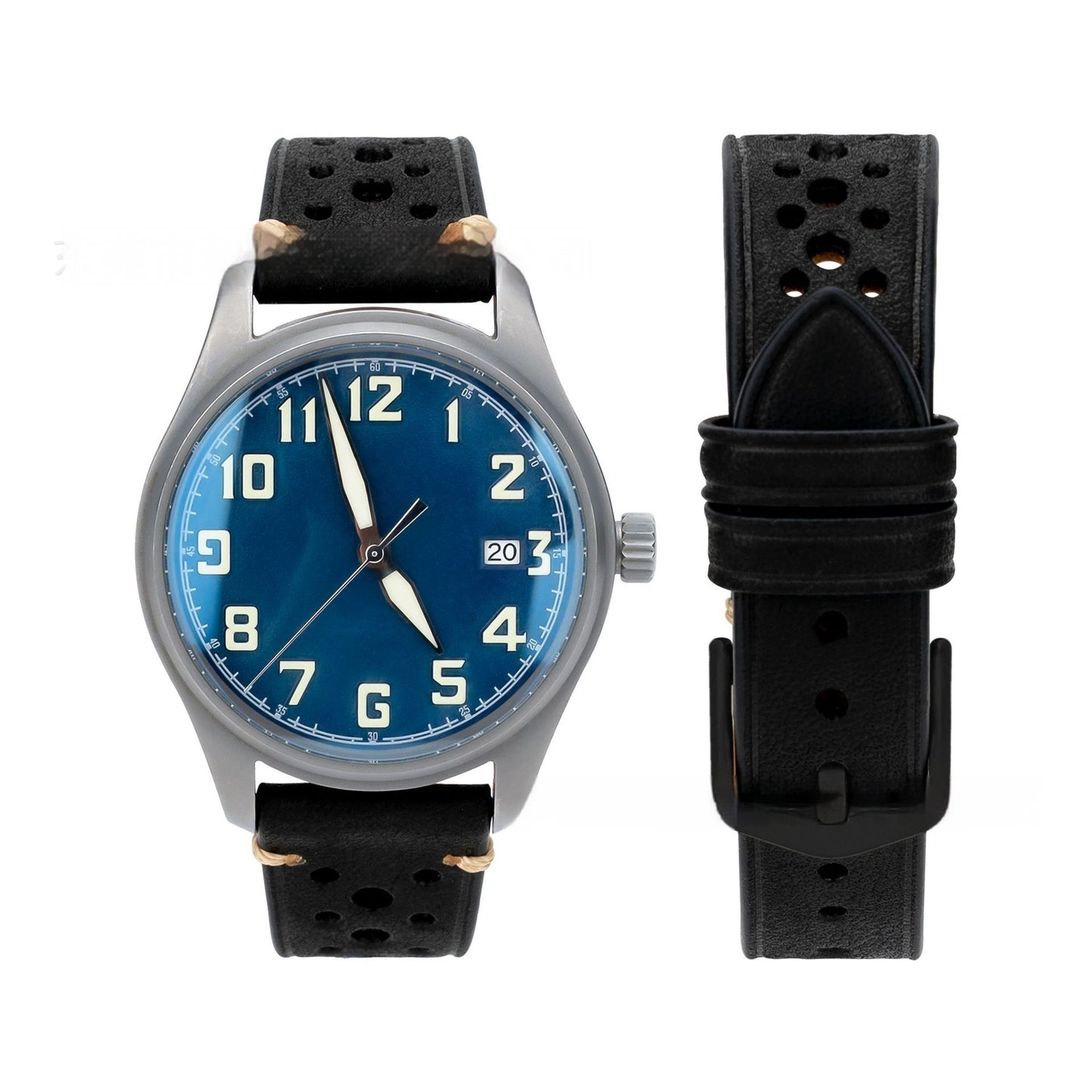 Watch First Layer Cow Leather Watch Strap Retro Comfort 20mm