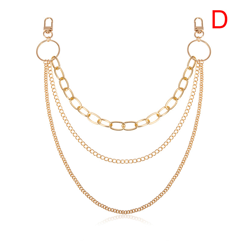 Tassel geometric waist chain