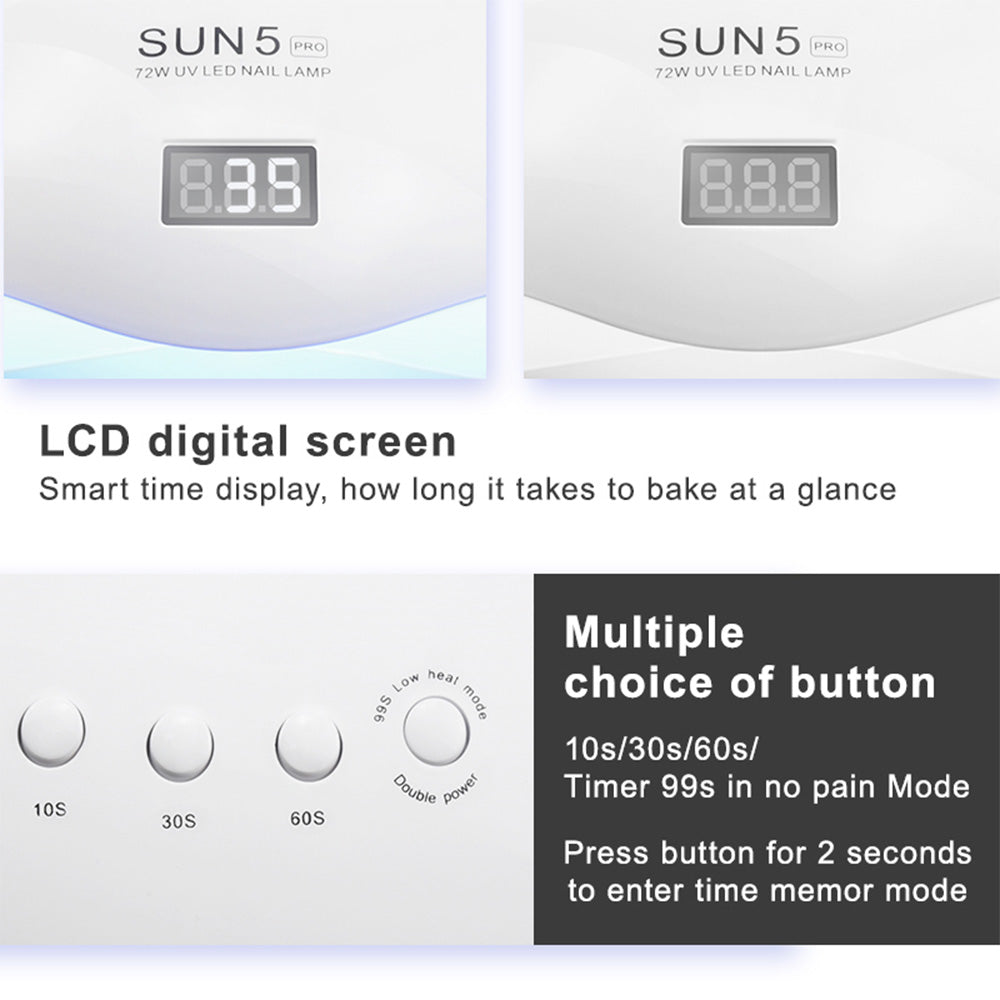 72W UVLED Dual Light Solar Neglelampe