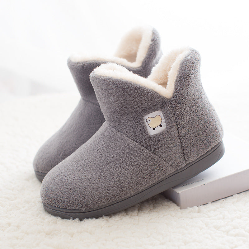 Thicken indoor warmth couple autumn and winter confinement shoes