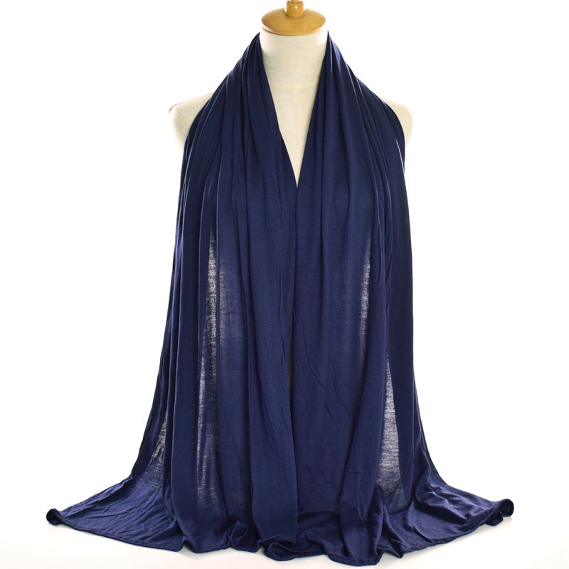 Monochrome mercerized cotton jersey scarf