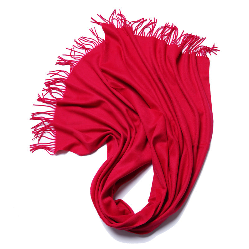 Wool solid color scarf