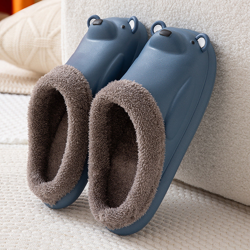 Waterproof Cotton Slippers Bag With Thick-soled Soft Cute Cartoon Home