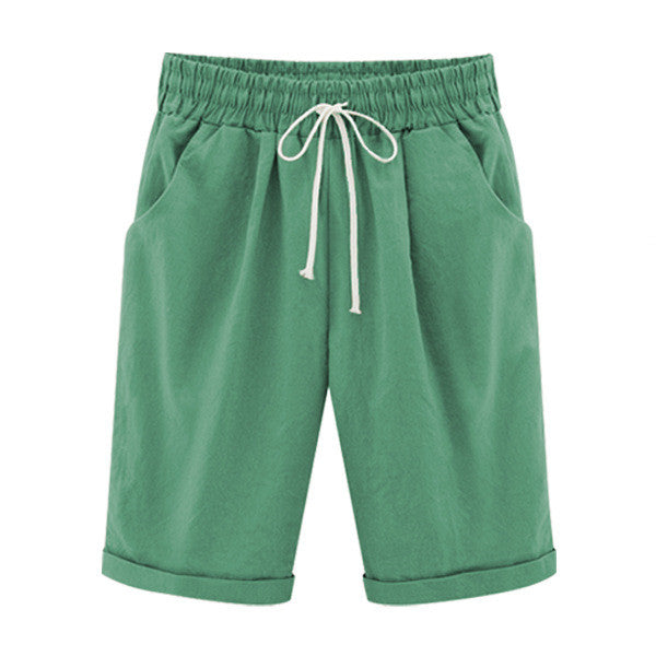 Women's five-point wide-leg pants