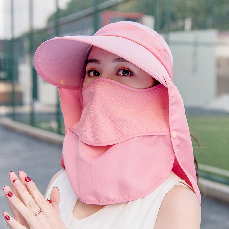Full sunscreen folding sun hat
