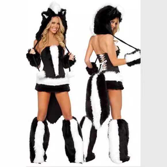 Winter Thickened Animal Panda Custume For Lead Dancer Female