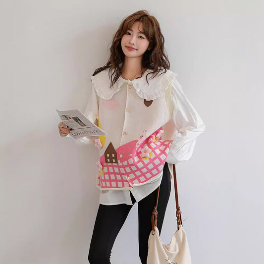 Fall Winter Fashion Loose Mid-length Plus Size Casual Cute Sweater