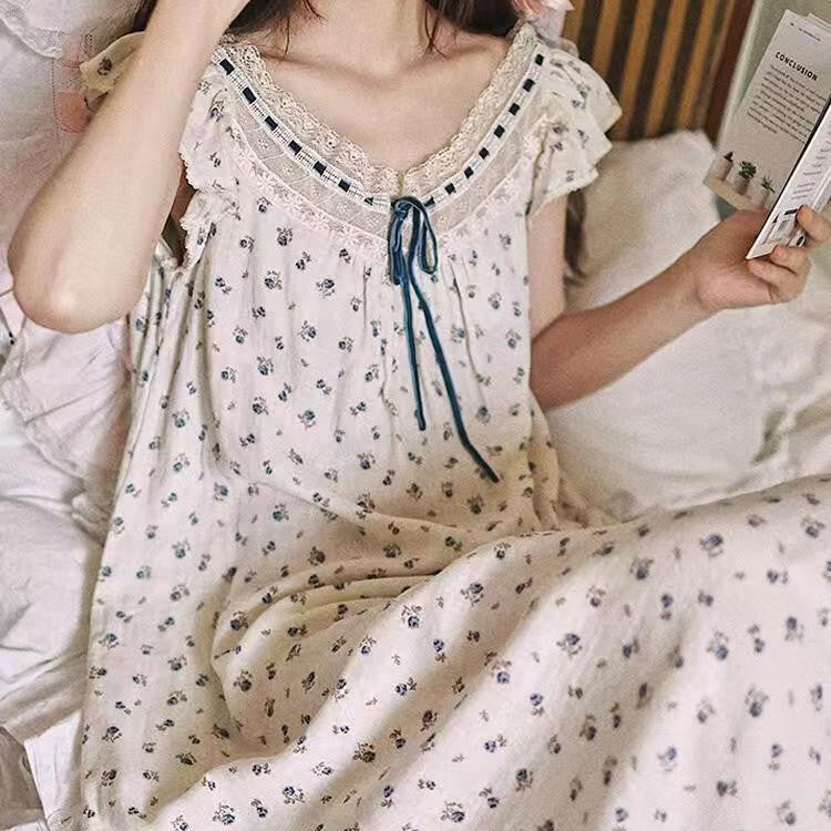 Womens Retro Rose Floral Sweet & Cute Loose Dress For Girls Perfect For Outdoors