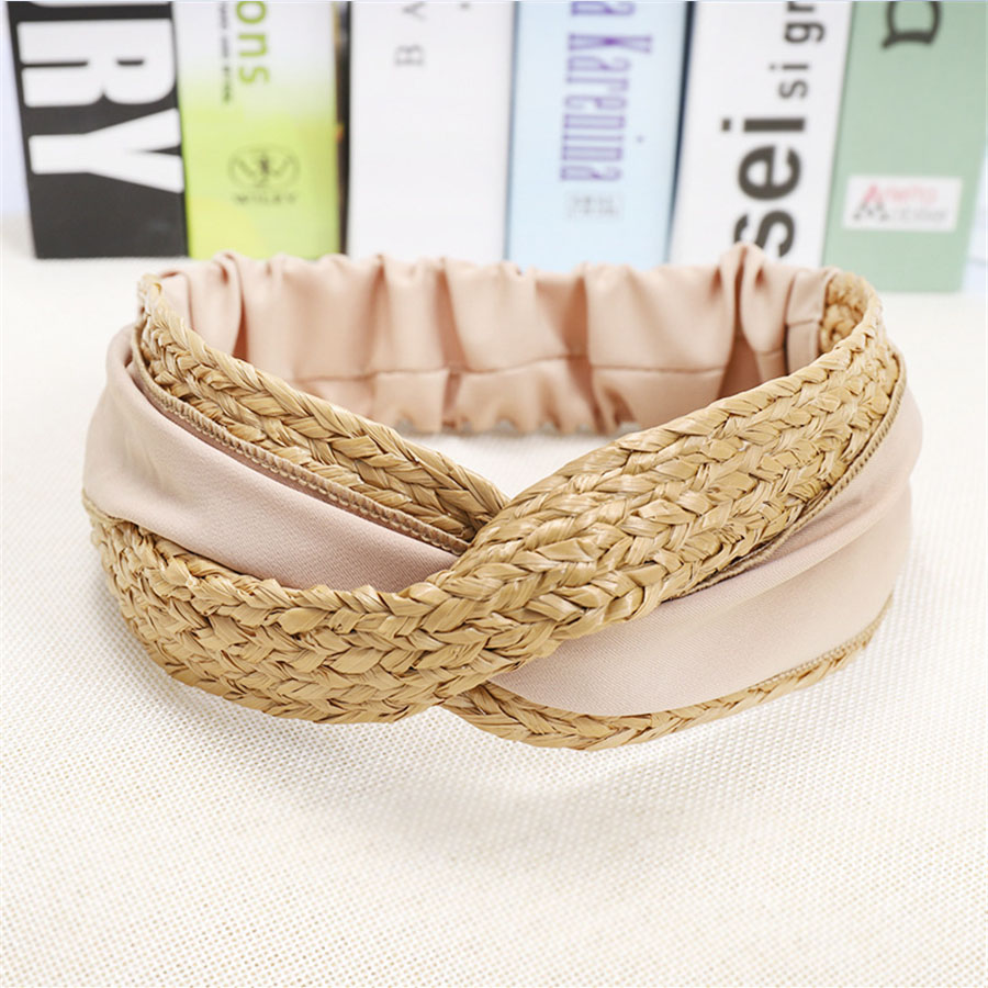 Straw braid headband