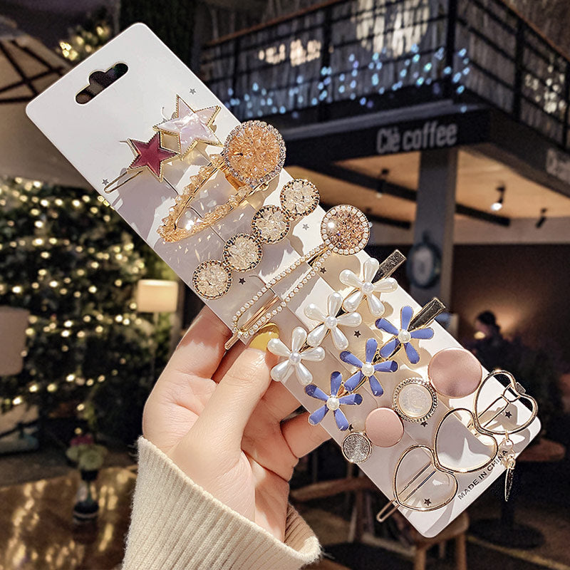 Pearl hairpin rhinestone hairpin