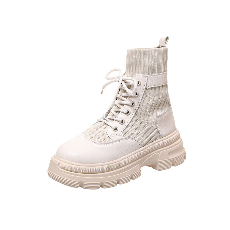 Spring And Autumn Single Boots, Thick Soled And Thick Heel Short Boots