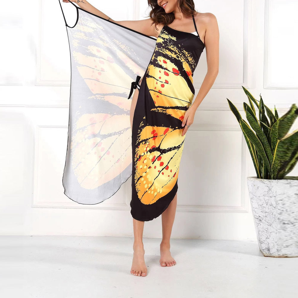 Printed Sexy Comfortable Beach Cover-Up Dress