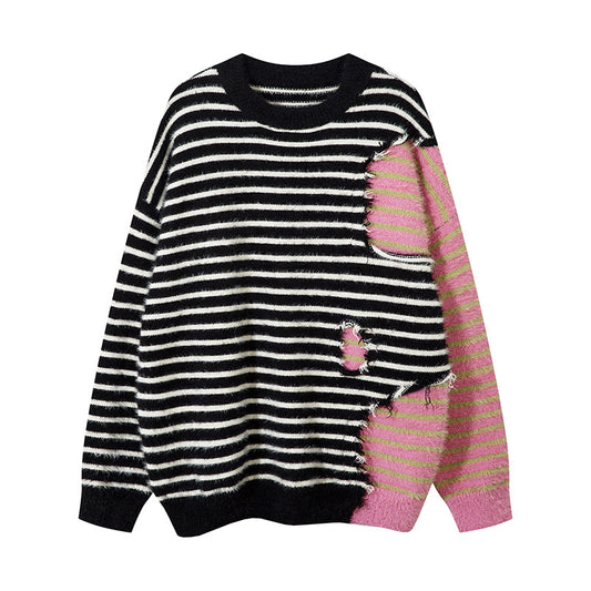 Rundhalset Strikket Sweater