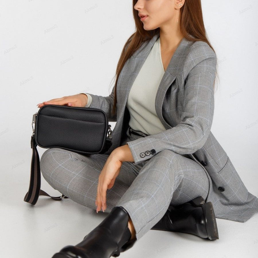 Women's Fashion Casual Solid Color PU Crossbody Bag
