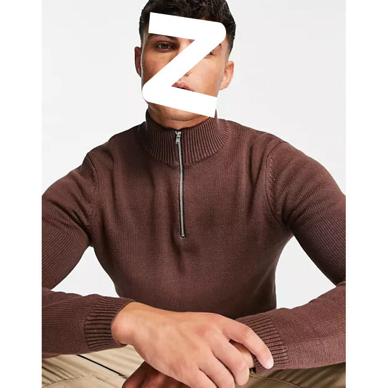Autumn Winter Casual Business Japanese-Style Slim-Fit Knitted Sweater