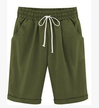 Summer casual pants, women's five-pants, thin section, wearing a pair of pants, large size
