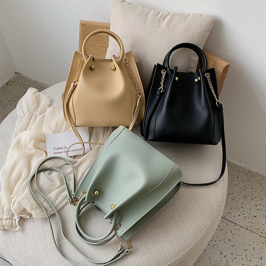 Ladies bucket chain shoulder bag
