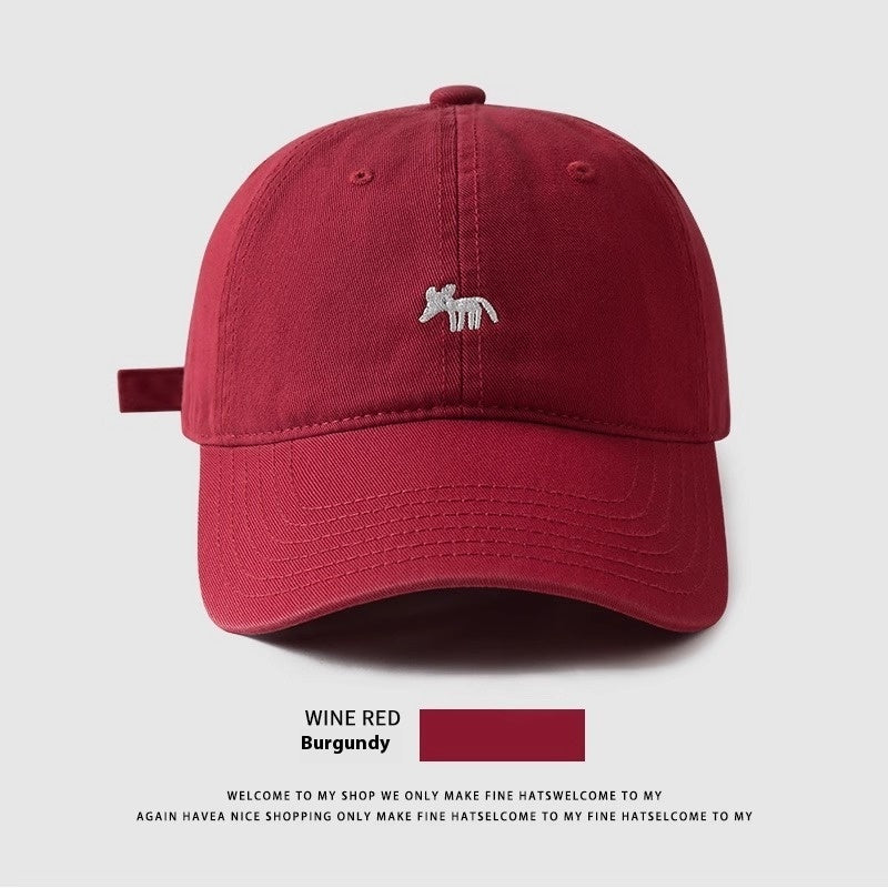 Embroidered Fox Baseball Cap Sports Sun-proof Breathable Peaked Cap