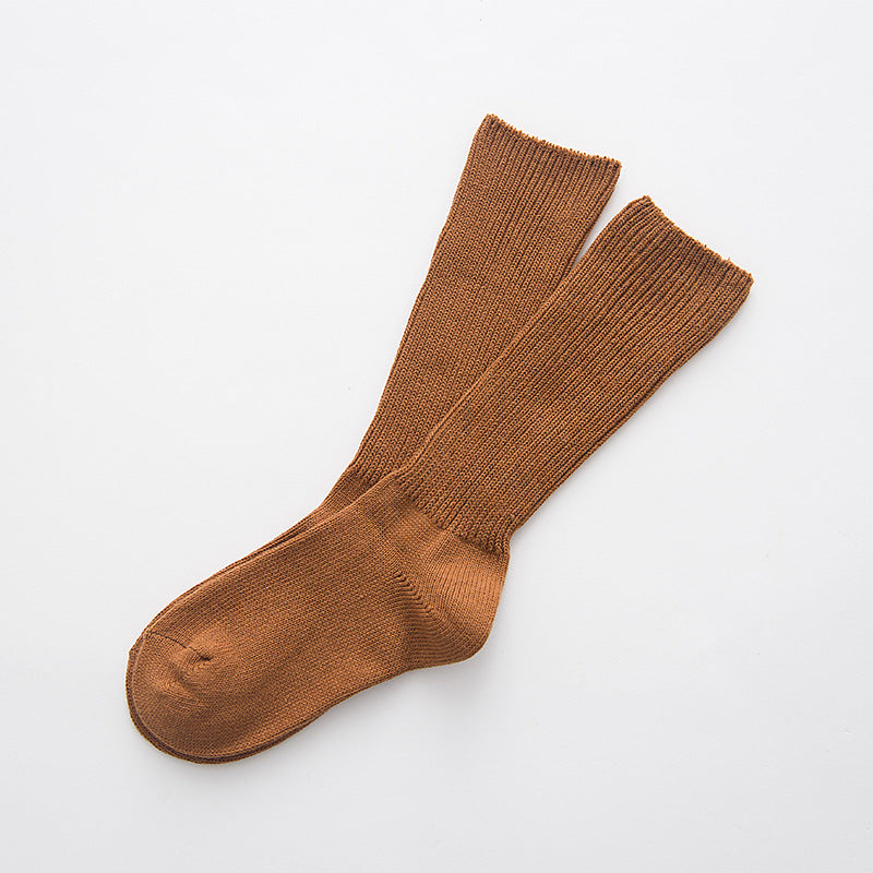 Double needle pile socks