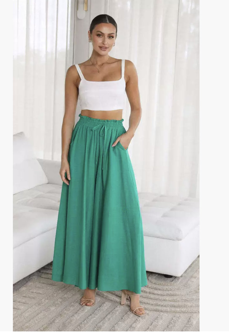 Women's Loose Wide-leg Pants With Pockets