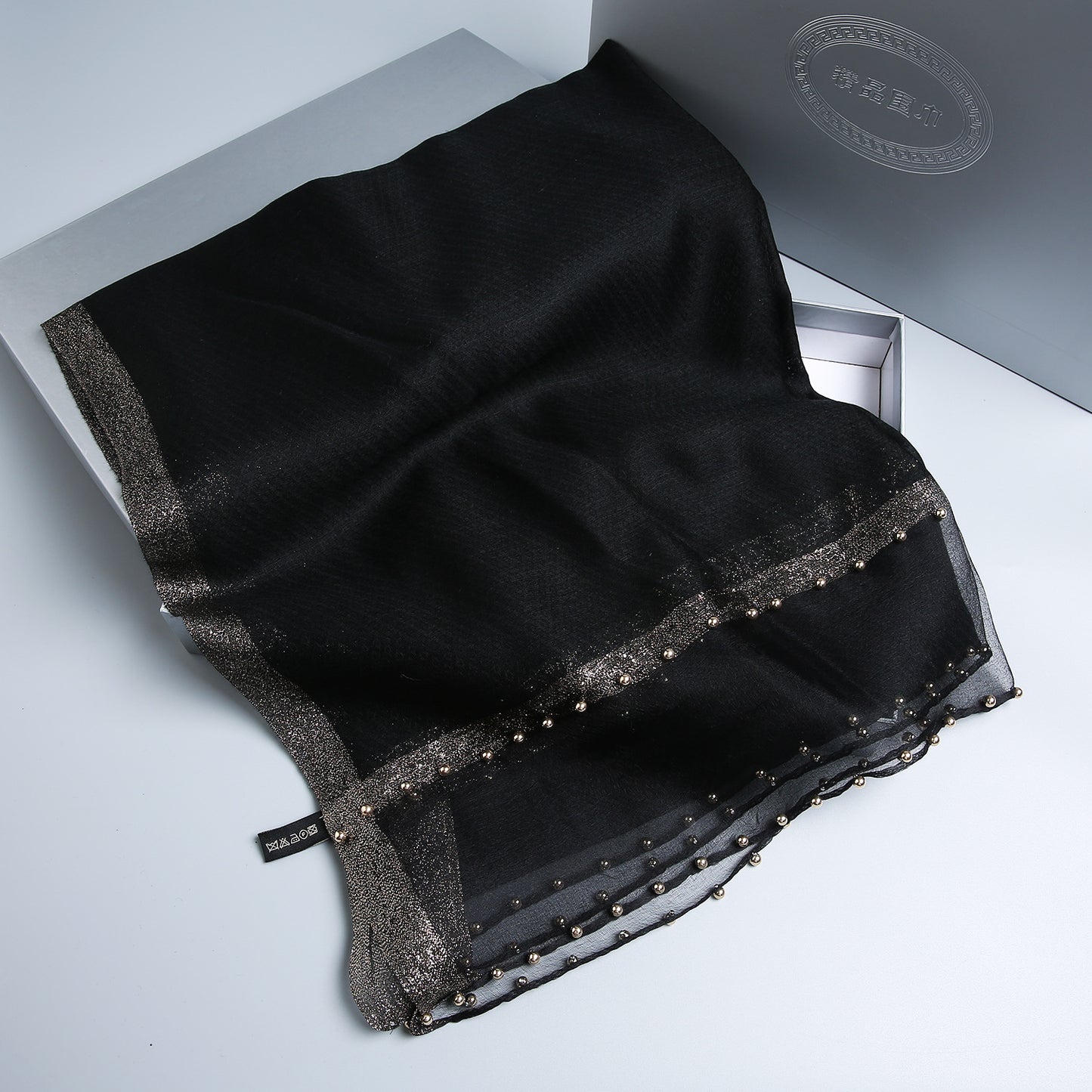 All-match bright hot rhinestone silk wool scarf