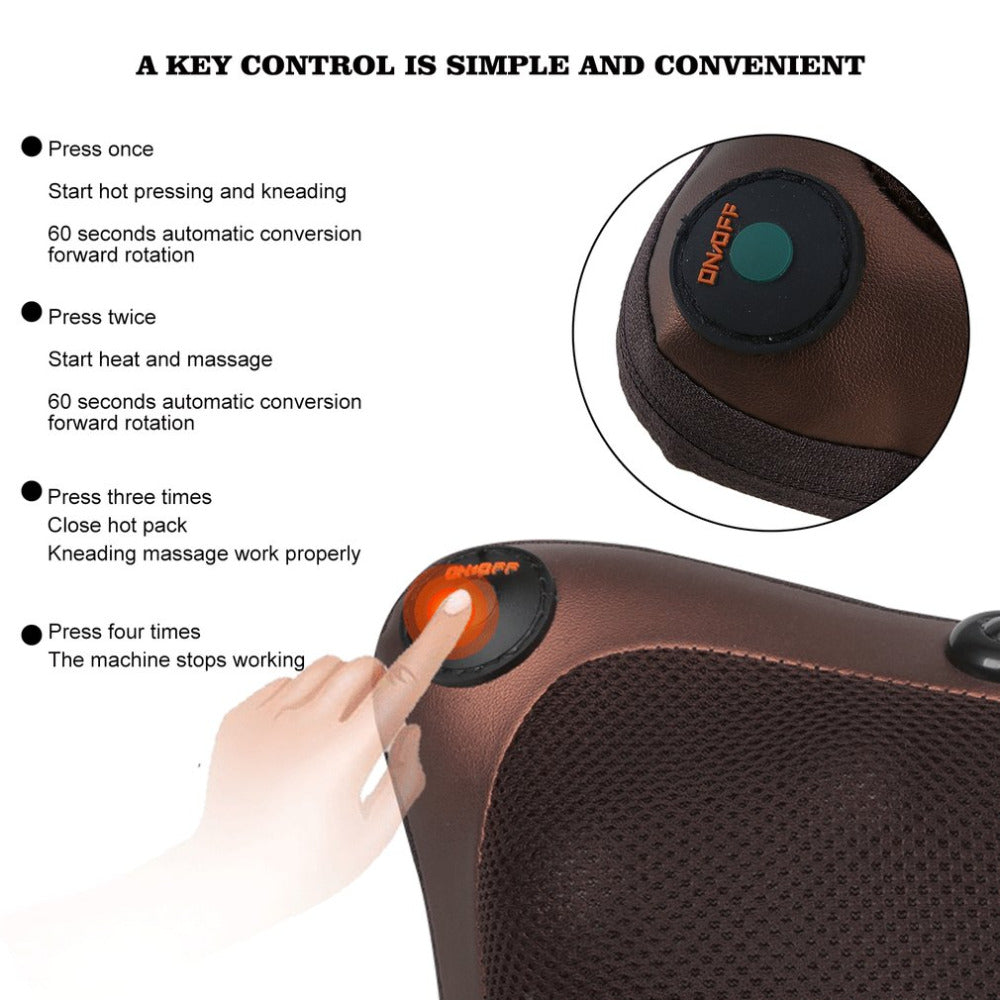 Bil hjemme dual-use magnetisk cervikal massager nakke talje ben skulder ryg multifunktionel massagepude