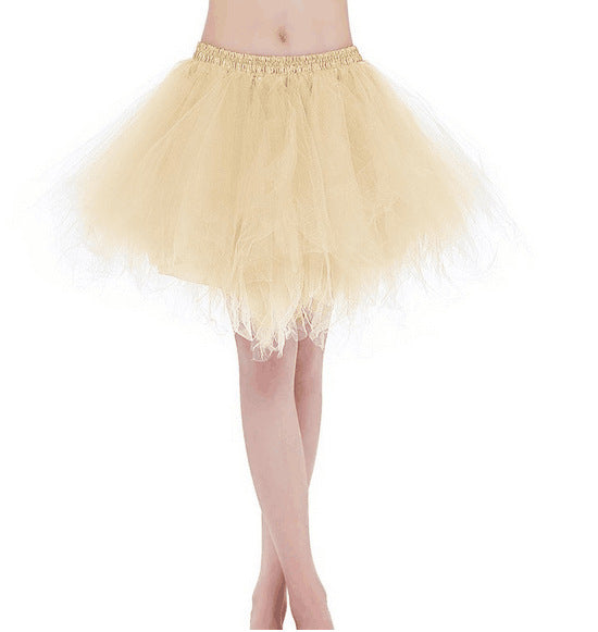 Half-length Pettiskirt Perform Dance Party Tulle Skirt Crinoline