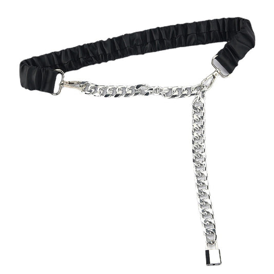 Silver Chain Decoration Belt Women