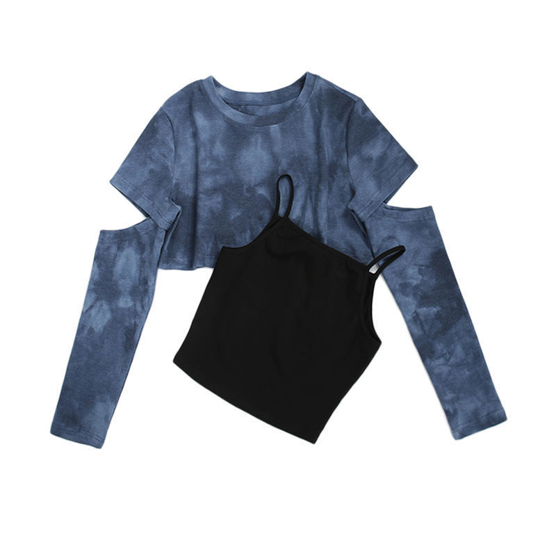 New Tie Dyed Women's Short Bottoming Shirt