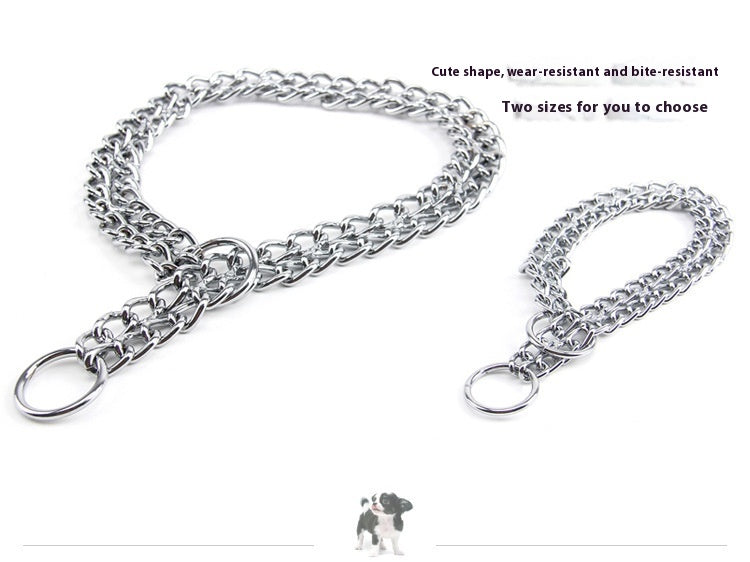Pet Supplies Collar Double Row Carbon Steel