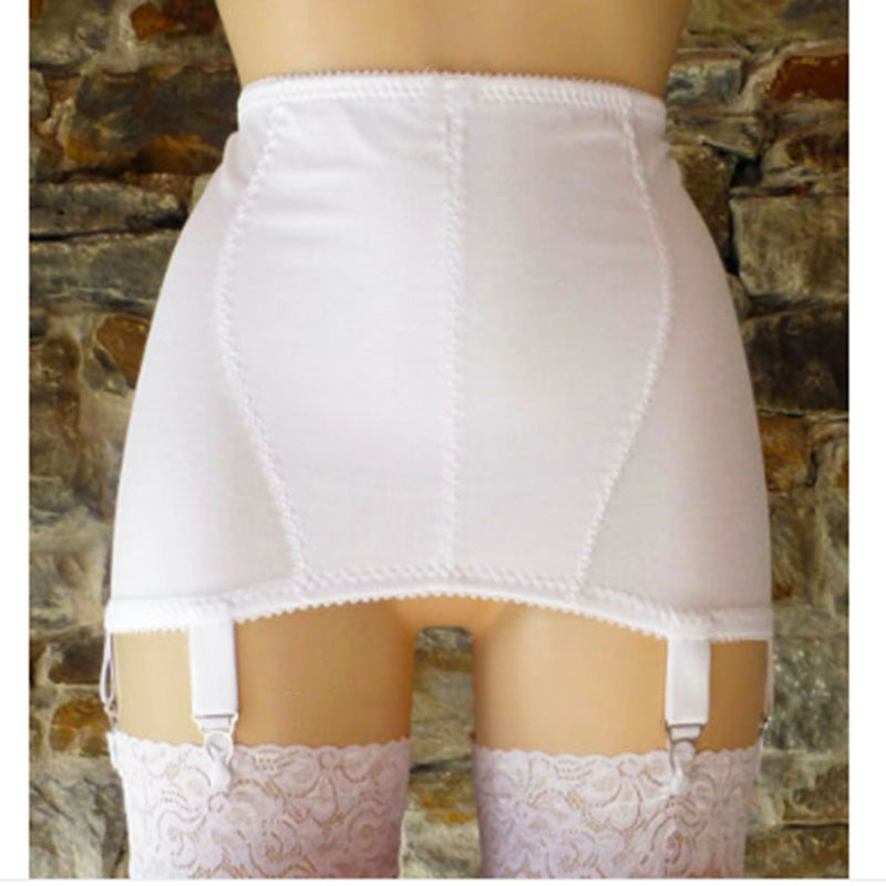 Ladies Suspender 4 Button Short Skirt High Waist Non-Slip Girdle