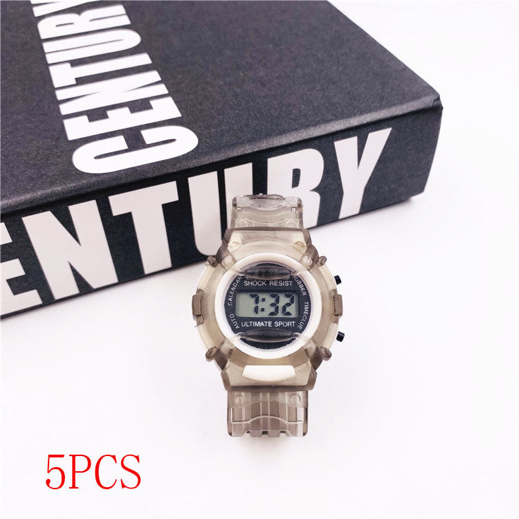 Children's jelly cartoon electronic watch multicolor