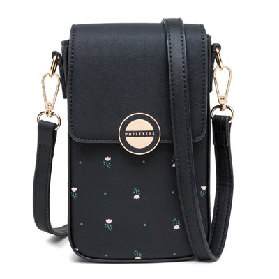 Printed Buckle Vertical Square Shoulder Bag Fashion