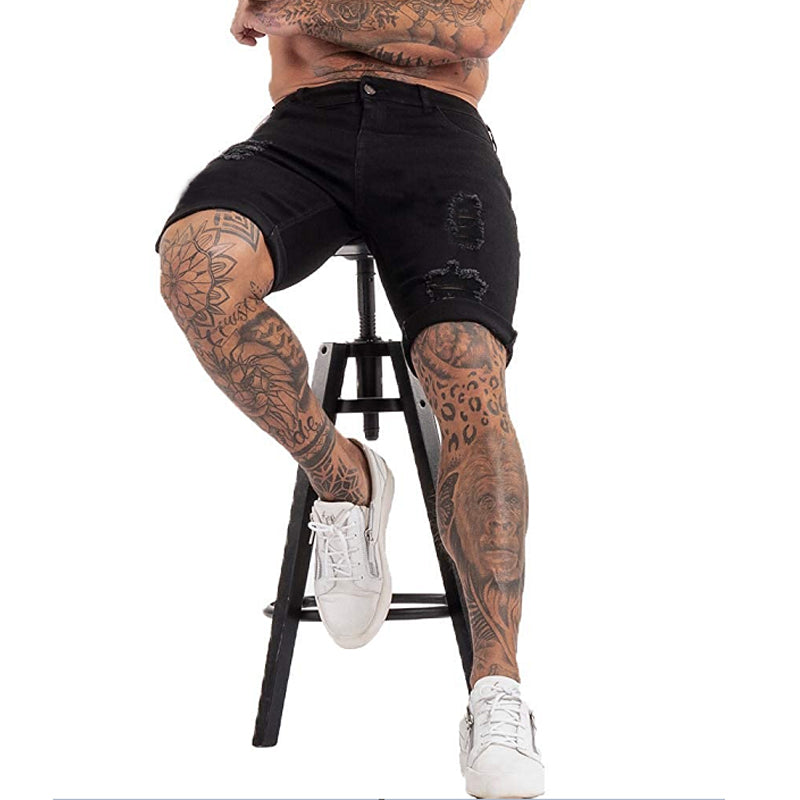 Ripped sorte denimshorts
