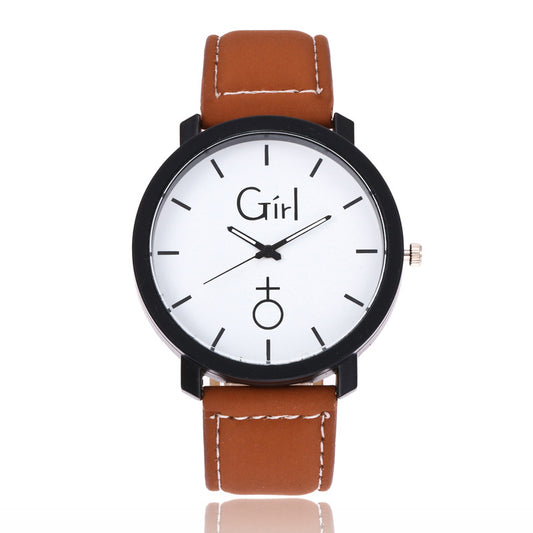 Velvet belt personality graffiti watch