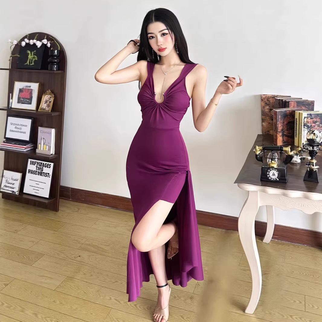 Sexy Purple Strap Bodycon Sheath Dress