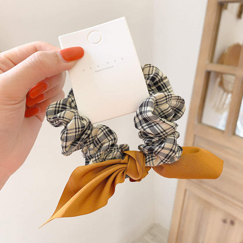 Net Red Simple Bow Knot Hair Rope Rubber Band Female Hair