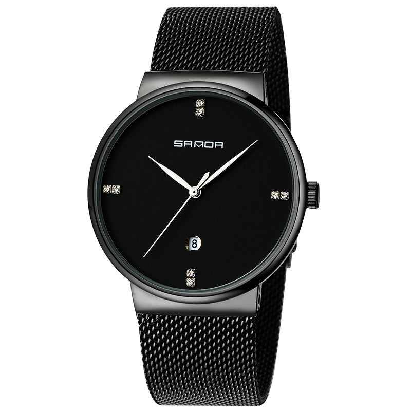 Men's watch mesh belt waterproof quartz watch